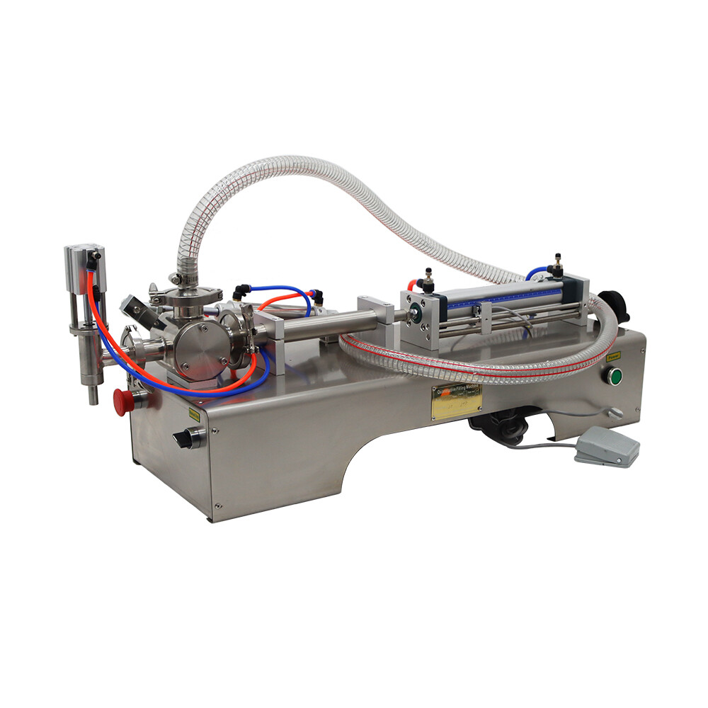 10-100ml Pneumatic Paste Liquid Filling Machine Single Nozzle with Hopper 110V