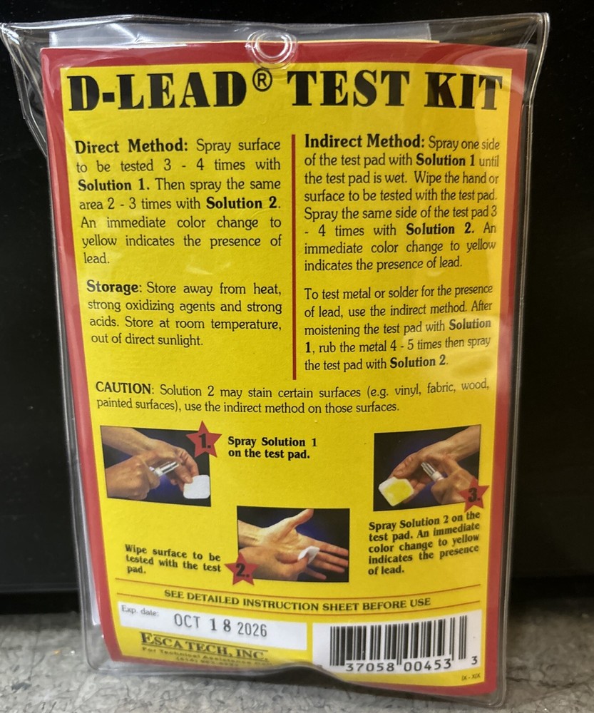 D-LEAD POCKETSIZE LEAD TEST KIT * KT-021 ESCA TECH