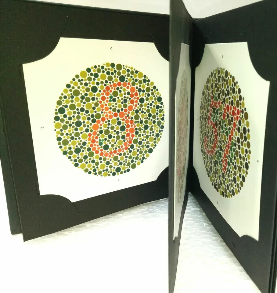 24 Plate Ishihara Test Book for Color Blindness Testing