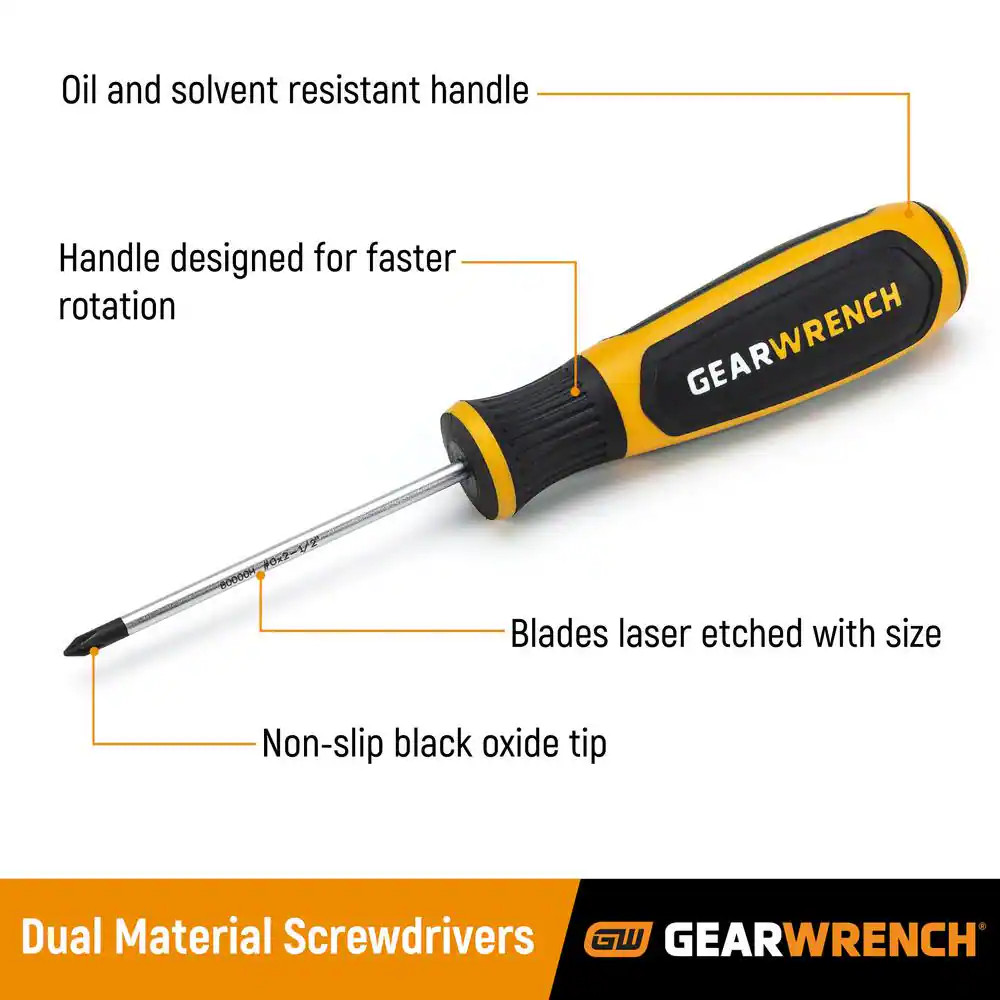 4 Pc. Pozidriv Dual Material Screwdriver Set
