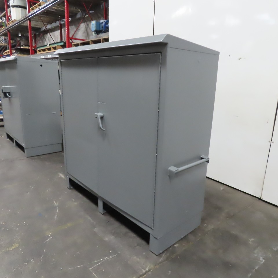 Durham 60" x 24" x 60" Steel Job Site Industrial Storage Cabinet 3 Fixed Shelf