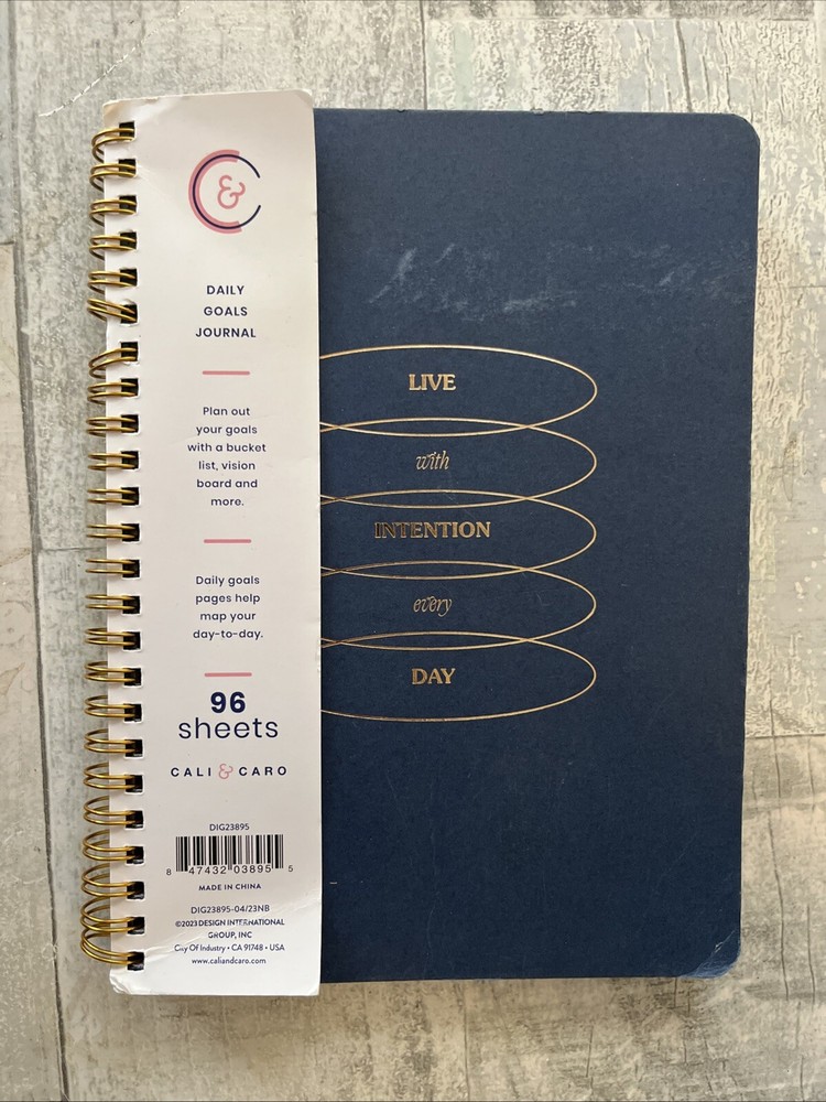 Daily Goals Journal Live With Intention