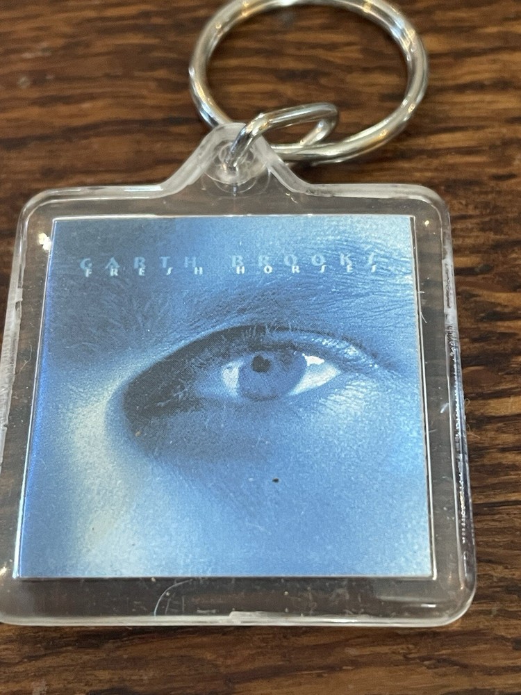 Keychain - Garth Brooks, Clear Plastic, Double sided
