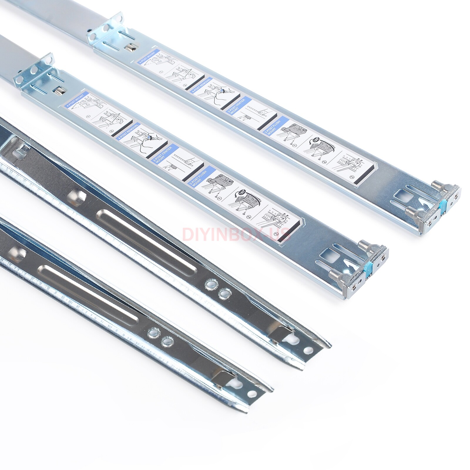 Dell PowerEdge R320 R420 R620 R630 R640 1U Static Ready Rail Rails Kit 053D7M