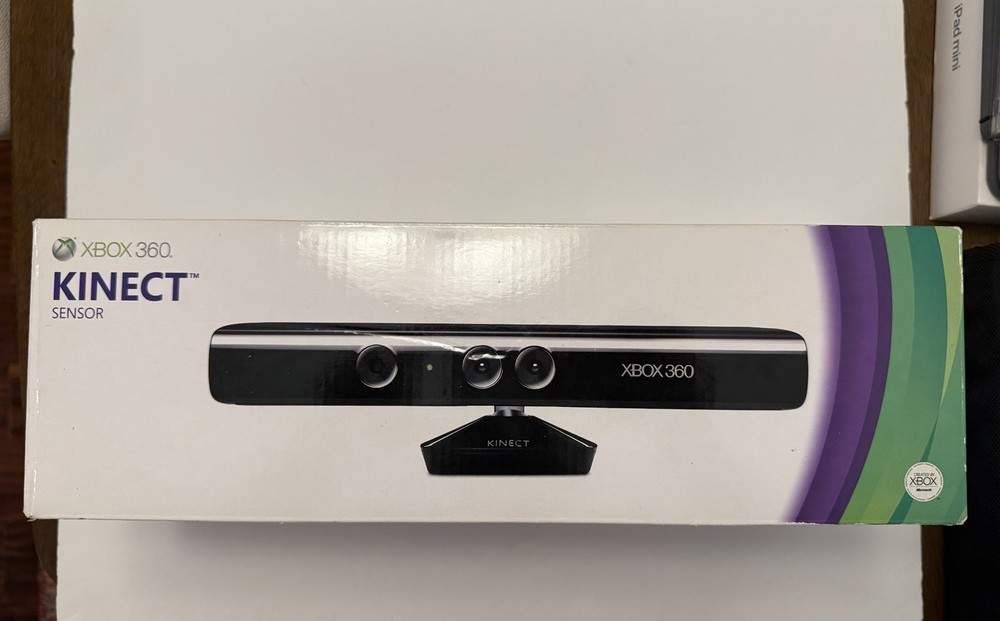 Microsoft Xbox 360 Kinect Motion Sensor Camera Black, CIB, Open Box