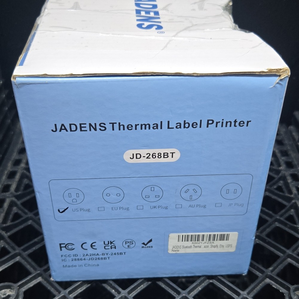 JADENS JD-268BT Thermal Label Printer USB Bluetooth 150mm/s 203 DPI US Plug