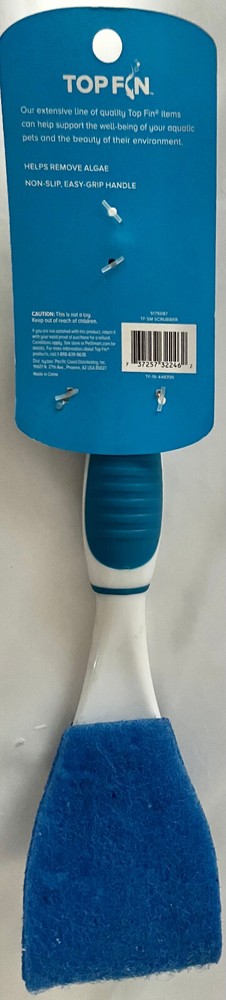 Top Fin Aquarium Fish Tank Scrubber Hand Held Helps Remove Algae