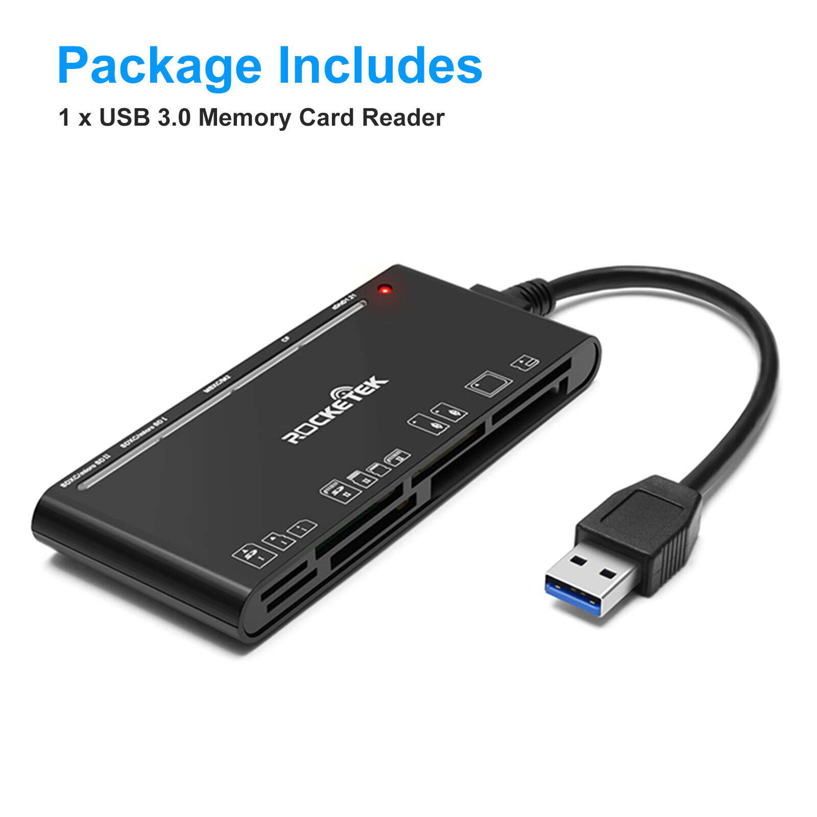 7IN1 Card Reader USB 3.0 Micro SD TF CF Smart Memory Adapter for Windows Mac OS