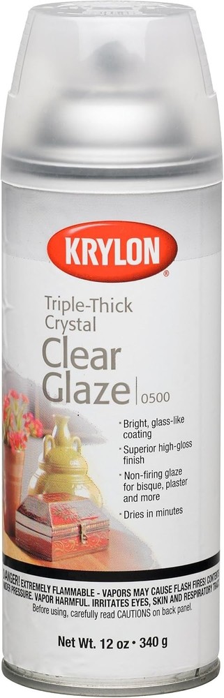 Krylon 12 oz High-Gloss Triple Thick Clear Glaze - Fast Drying & Protective