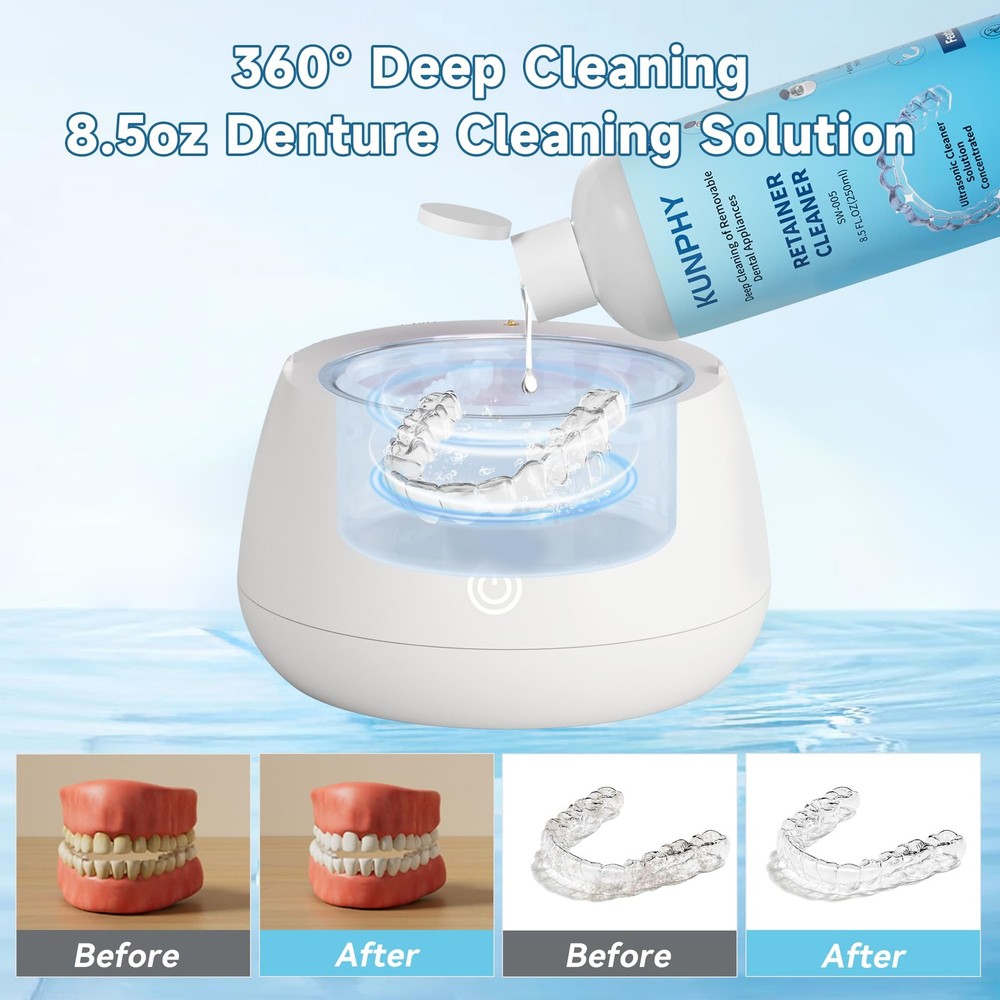 Ultrasonic Retainer Cleaner Solution for Ultrasonic Denture Cleaner-Professio...