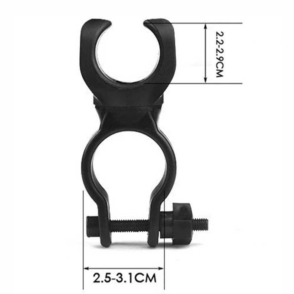 Flashlight Holder TPR+plastic Rotation Black Expandable High Quality
