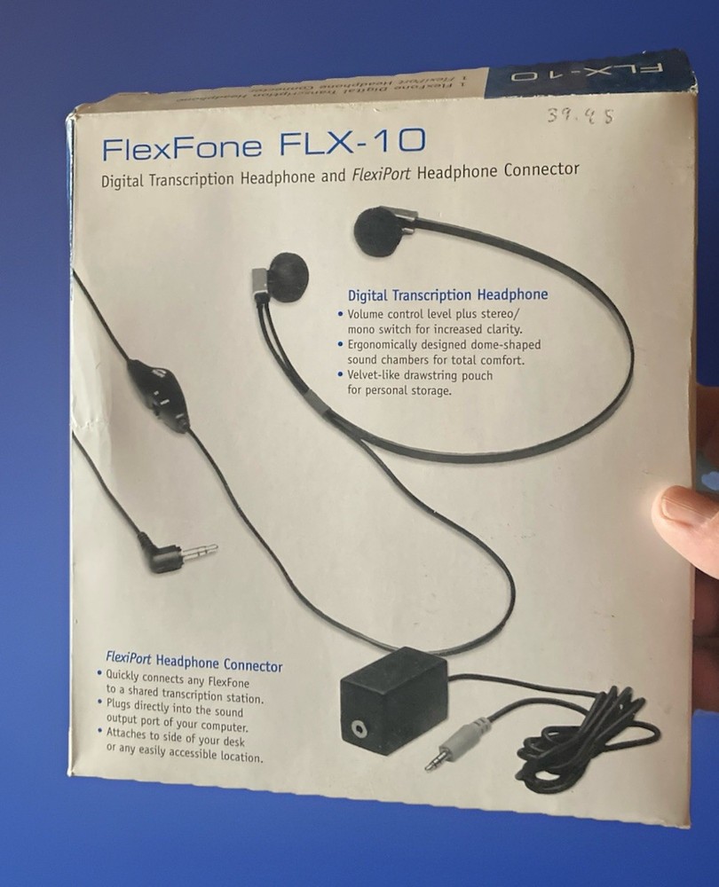 FlexFone FLX-10 3,5 mm Headset For Computer Transcribing