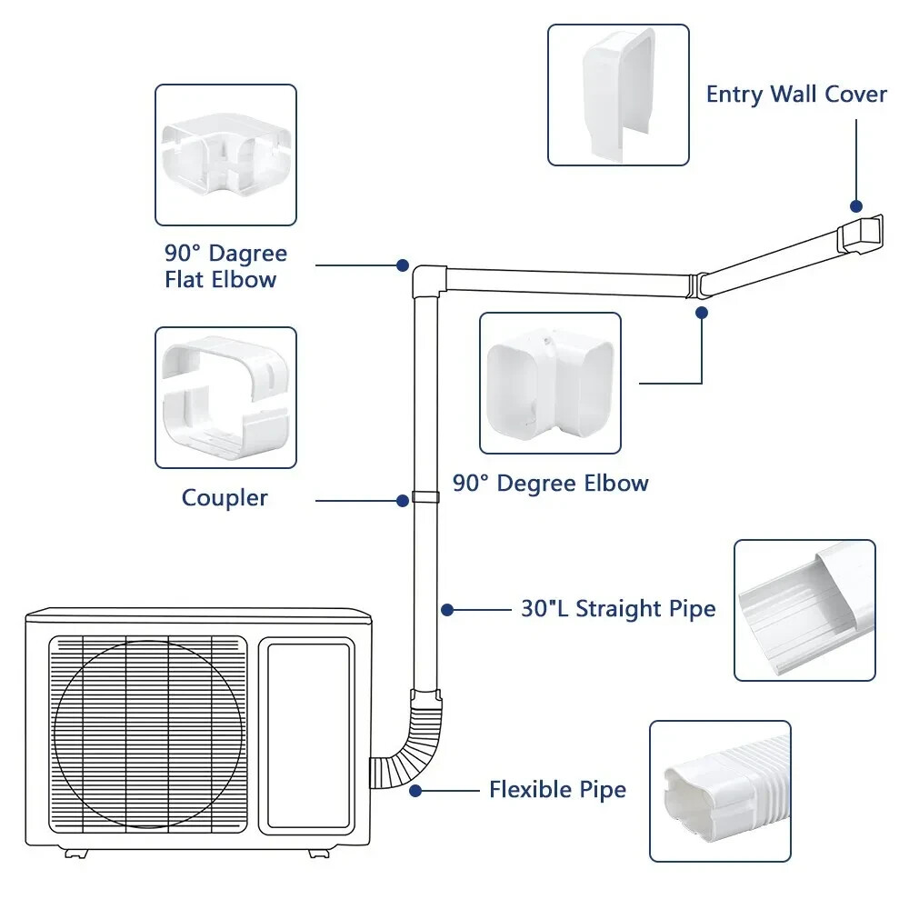 3'' 11Ft Line Set Cover Kit for Mini Split