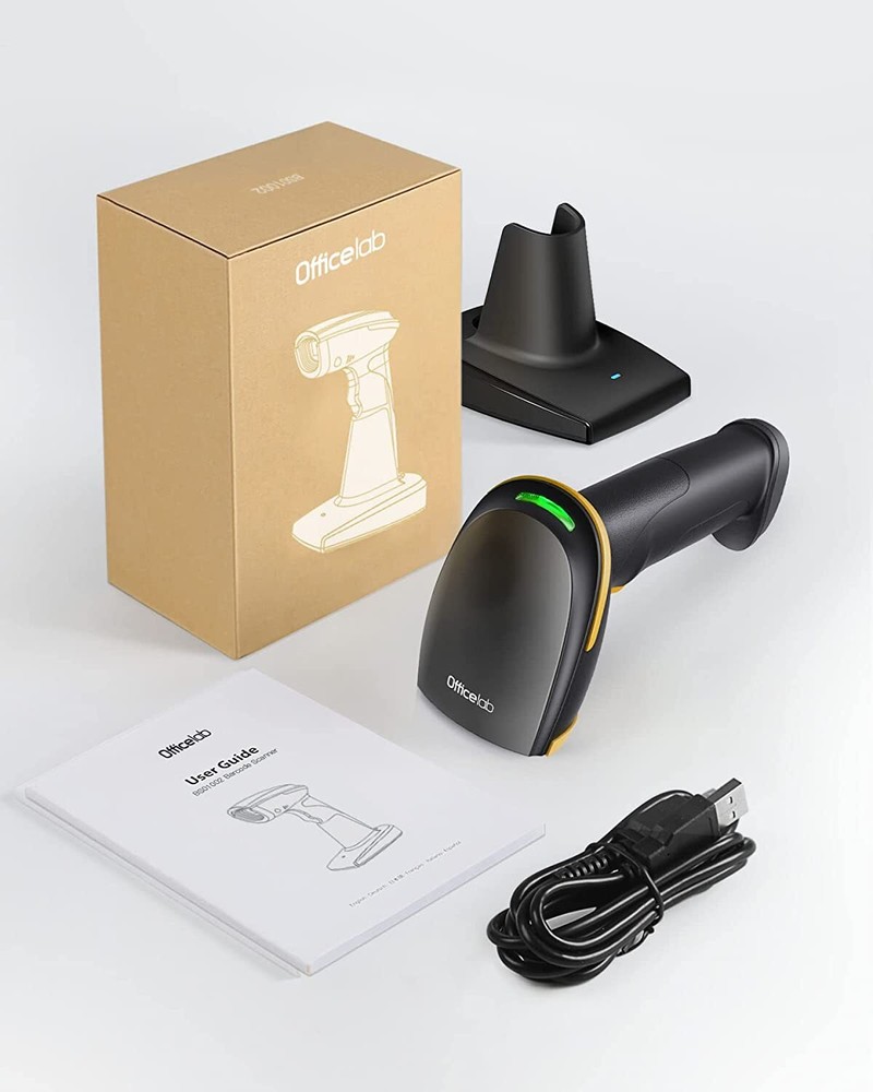 Barcode Scanner 1D Wireless, Screen Scanning, with Smart Base