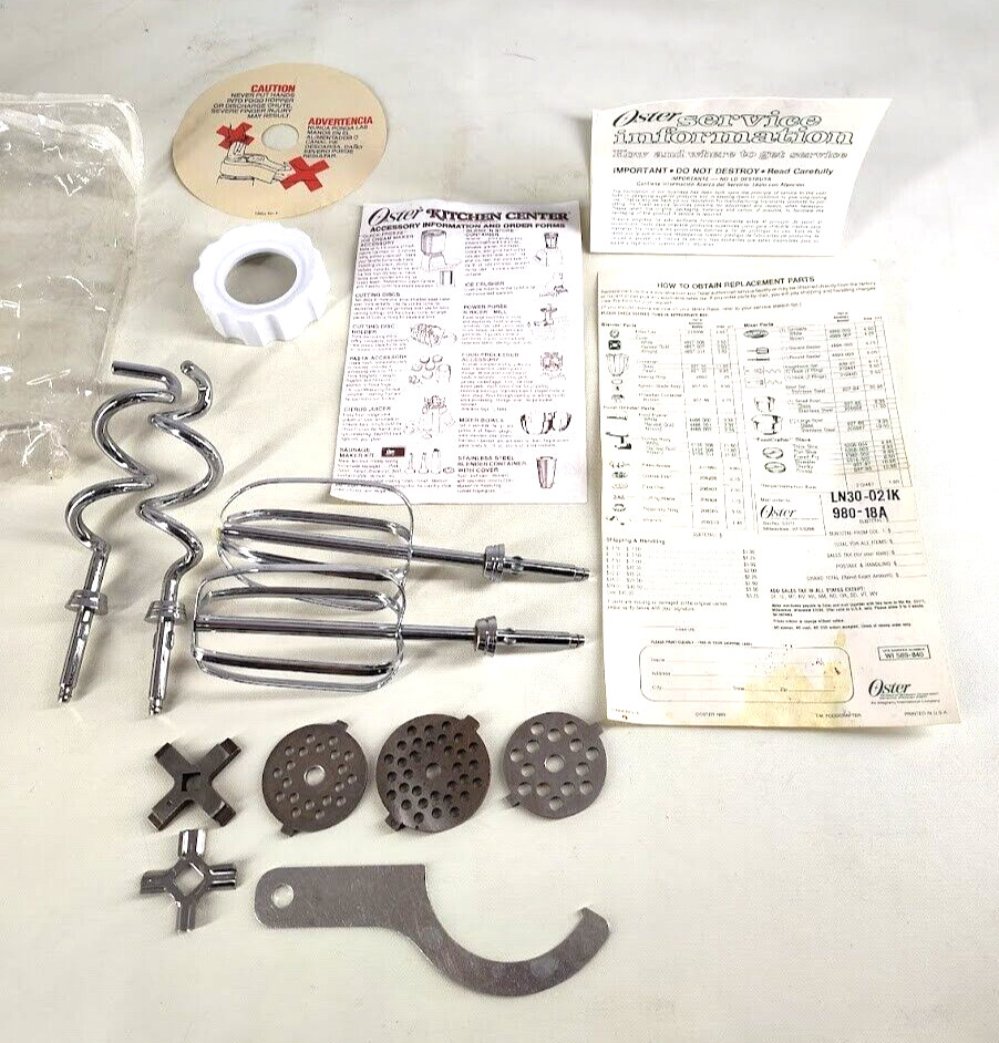 Oster Regency Controlled Power Kitchen Center Partial Set Tested Read