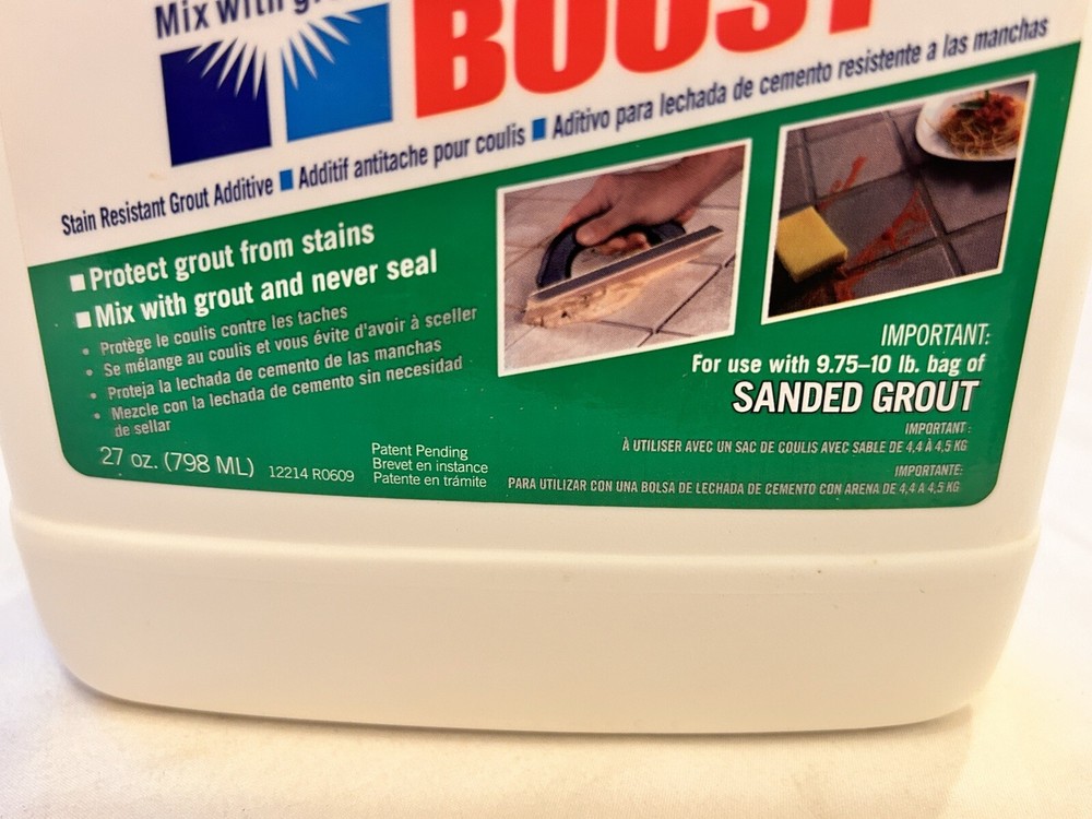 Stain-Proof Additive For Sanded & Unsanded Grout - 'Grout Boost' 27fl oz