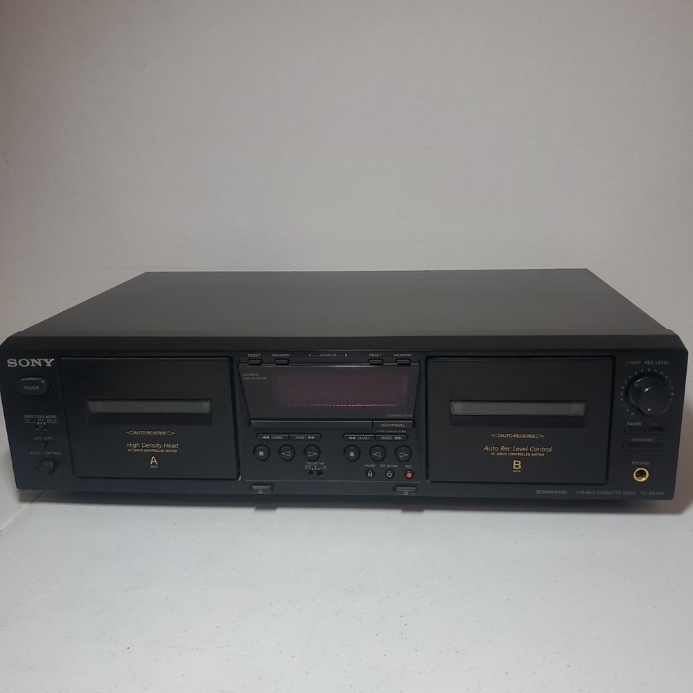 Sony TC-WE475 Dual Stereo Cassette Deck Auto Reverse Fully Tested