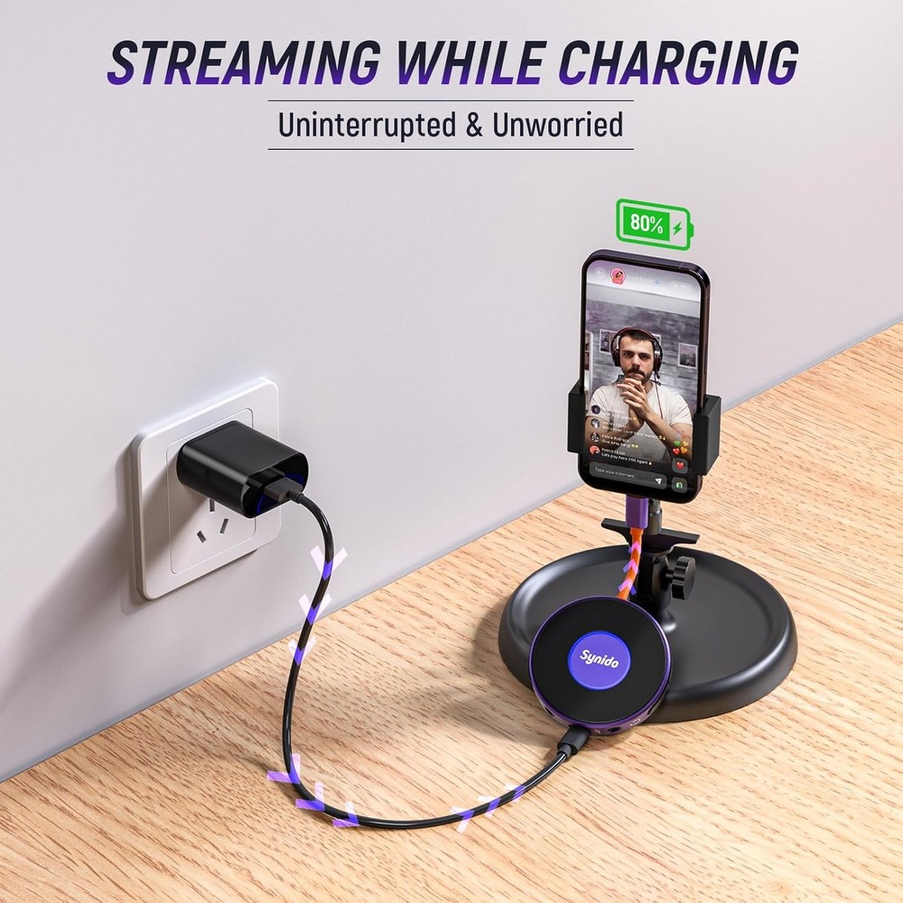 Synido Portable Guitar Audio Interface with USB-C 24bit, 48kHz Mini Interface