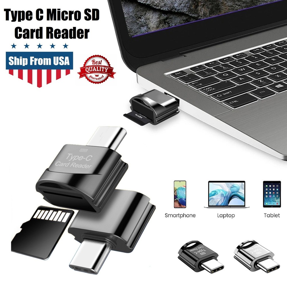 Type C Micro SD Card Reader USB C to Micro SD SDHC SDXC OTG Memory Reader USA
