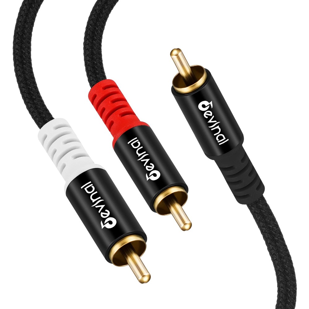 Devinal RCA Y Cable, RCA/Phono Y Splitter, 1 Male to 2 Y 1 Meter