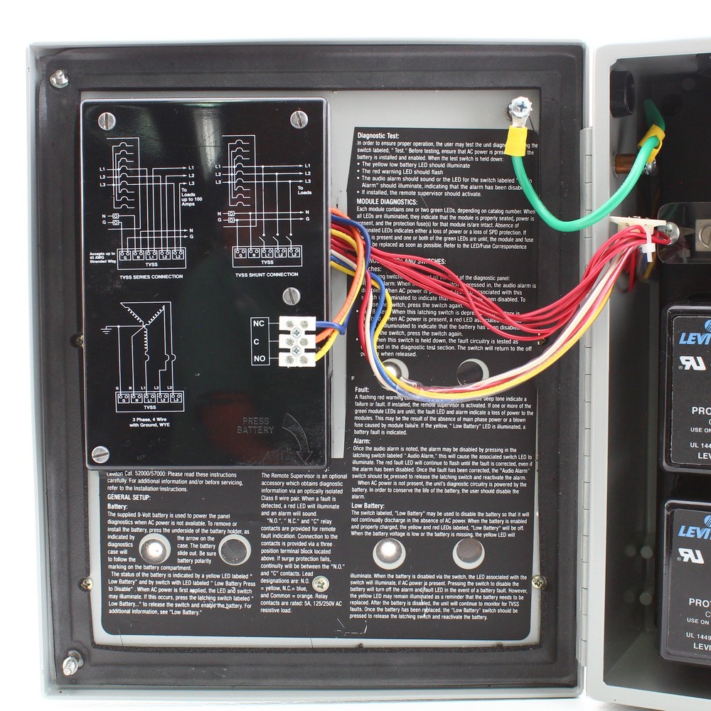 Leviton 52277-CM3 Type 12 Surge Panel 3-Phase 30A w/ Replaceable Surge Modules