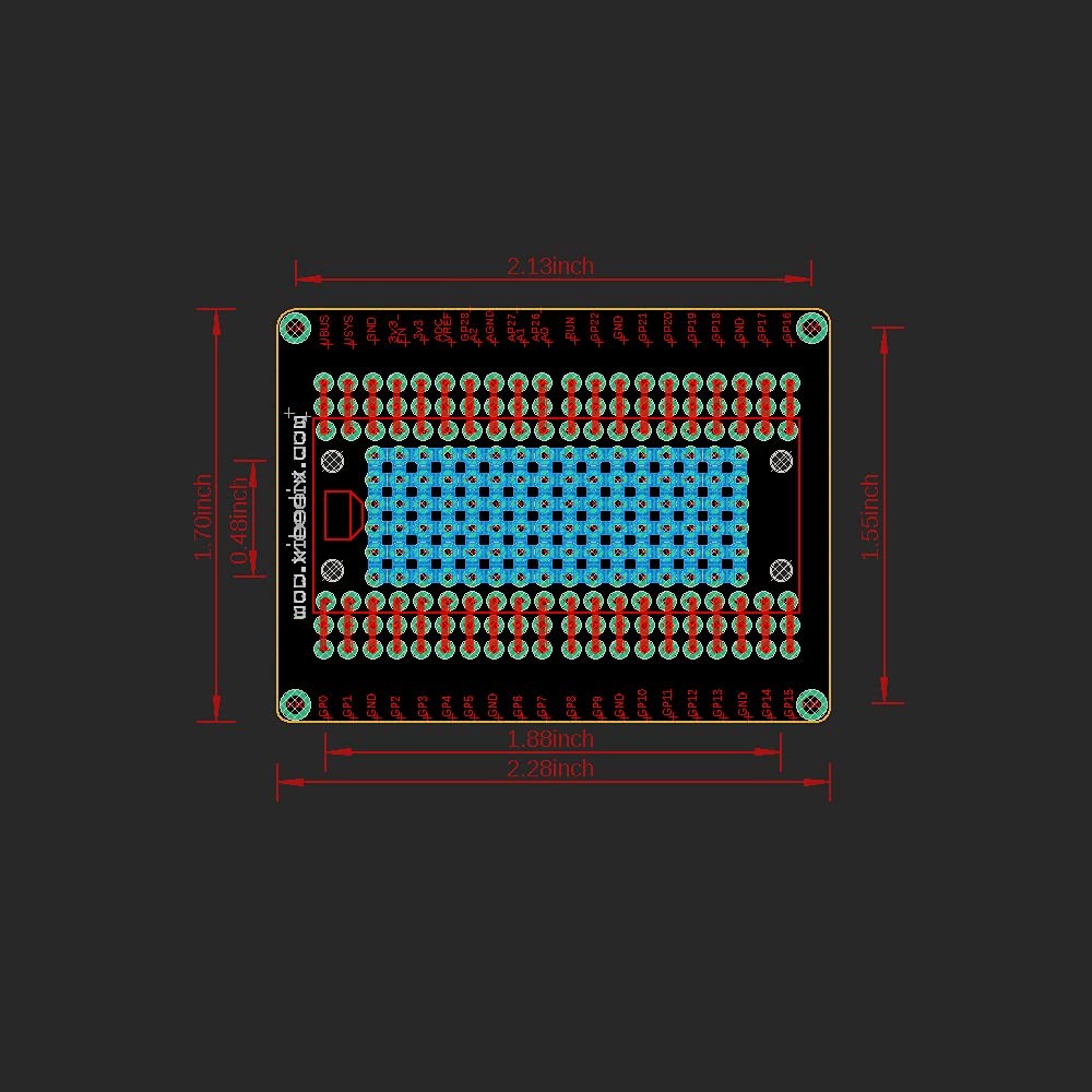 2PCS Compatible with Raspberry PI PICO Breakout Board Flexible PCB Shield Boa...