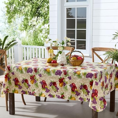 Newbridge Fresh Ripe Fruit Vinyl Tablecloth with 70" x 52" (Rectangular) Avalon