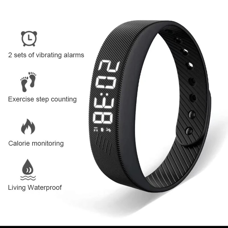 Smart Bracelet LED Digital Waterproof Smart Clock With running pedometer