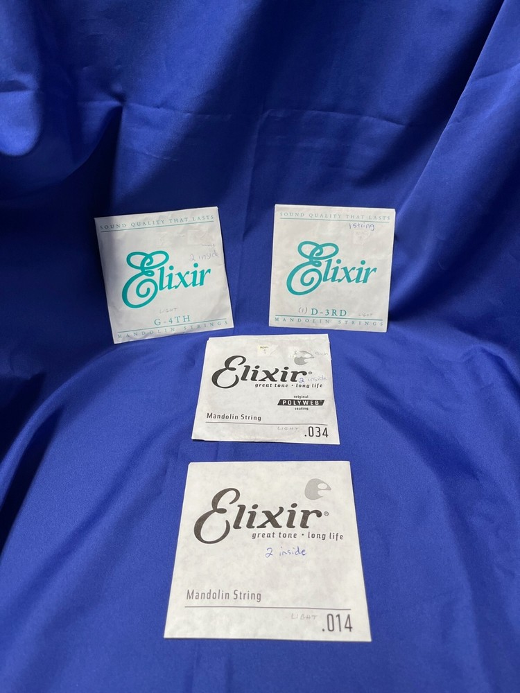 7 Elixir Mandolin Individual Strings RARE