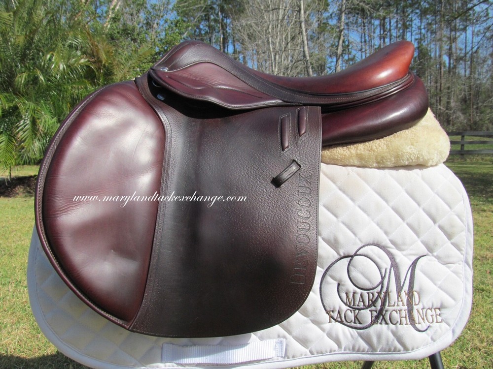 17.5" DEVOUCOUX BIARRITZ LAB close contact jumping saddle 3A flaps-2019 MODEL