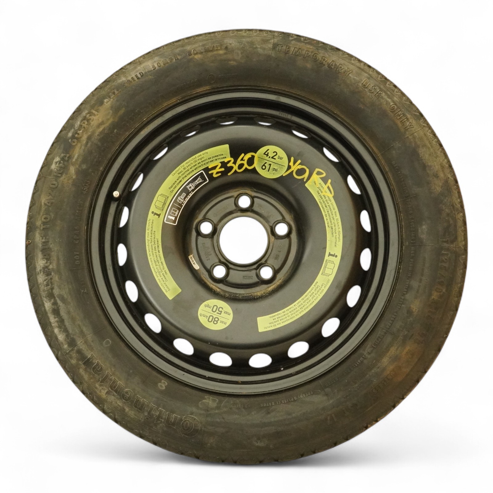 2006 - 2007 Mercedes CLS500 CLS550 C219 Rim Spare Wheel 16x3.5j 5-112mm Et17 OEM