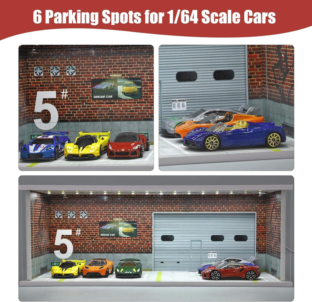 Display Case for Hot Wheels: Stackable Parking Garage for 1/64 Scale Matchbox To