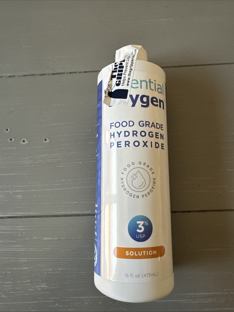 Essential Oxygen Food Grade Hydrogen Peroxide 3% Solution 16 fl oz Liquid