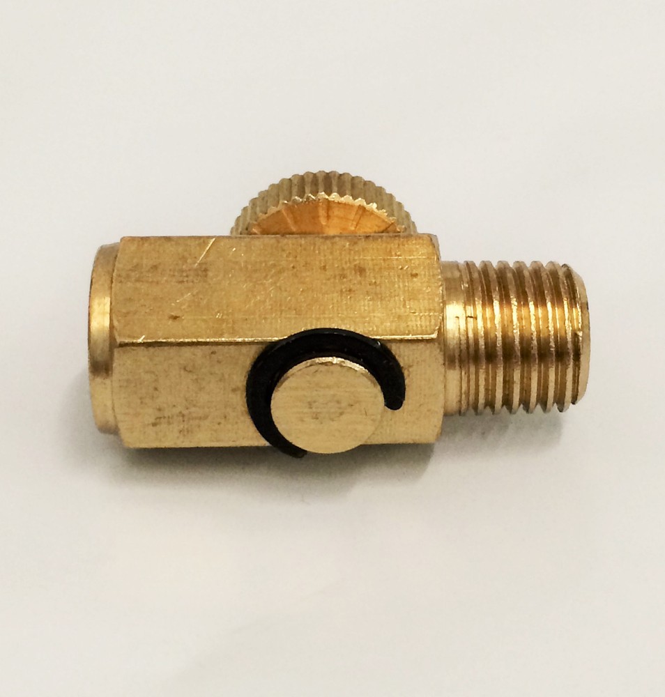 2 PC 1/4" NPT Inline Regulator Solid Brass Compressed Air Pressure Valve Tool