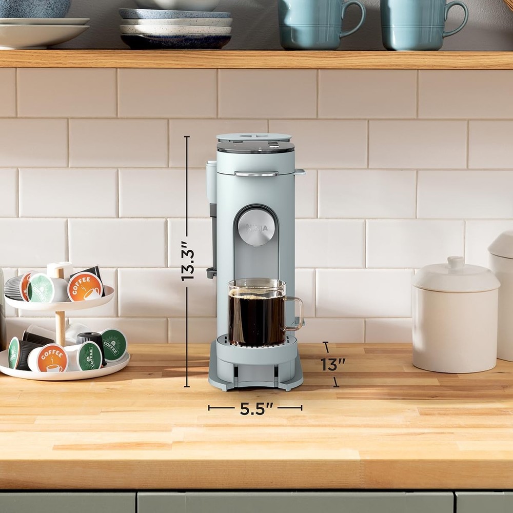 Pods & Grounds Specialty SingleServe Coffee Maker, KCup Pod Compatible, Built...