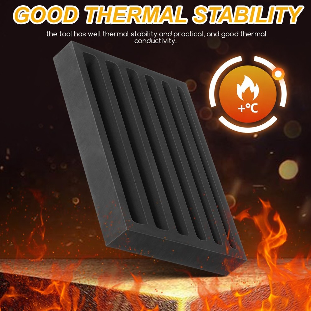 Slot Graphite Shaper Molds for Melting Silver Bars Casting Crucible