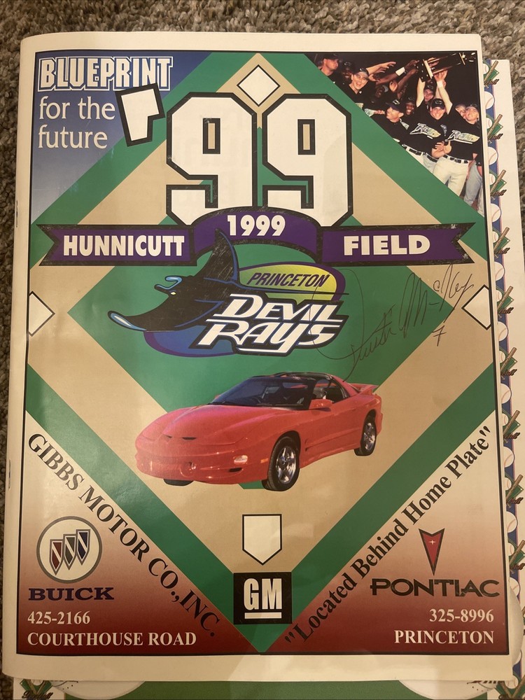 1999 Princeton Devil Rays Team Booklet.