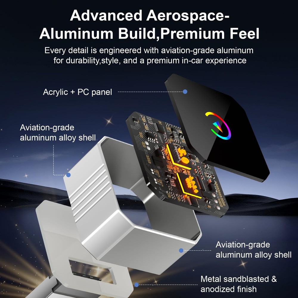 Aimoon Mini Wireless CarPlay Adapter 2026 for CarPlay & Android Auto, Plug & ...