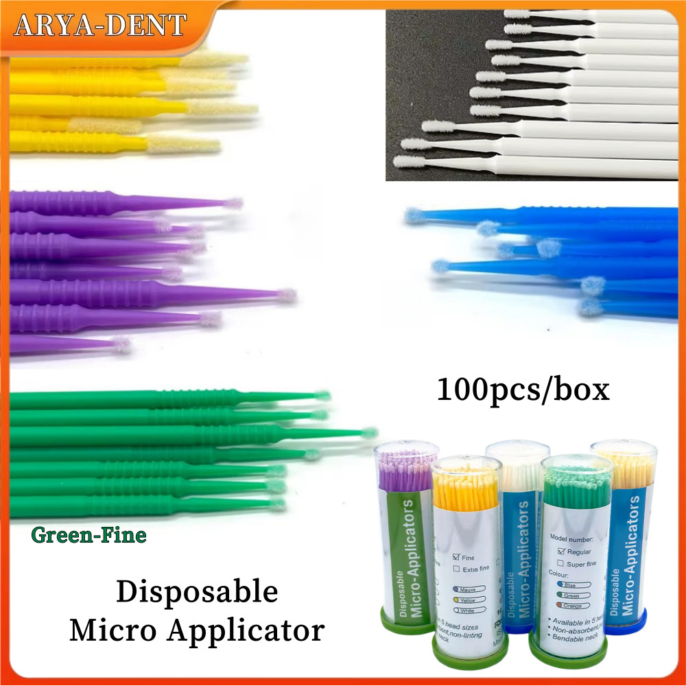 100pcs Dental Microbrush Disposable Micro Applicator Brushes Bendable Brush Tips