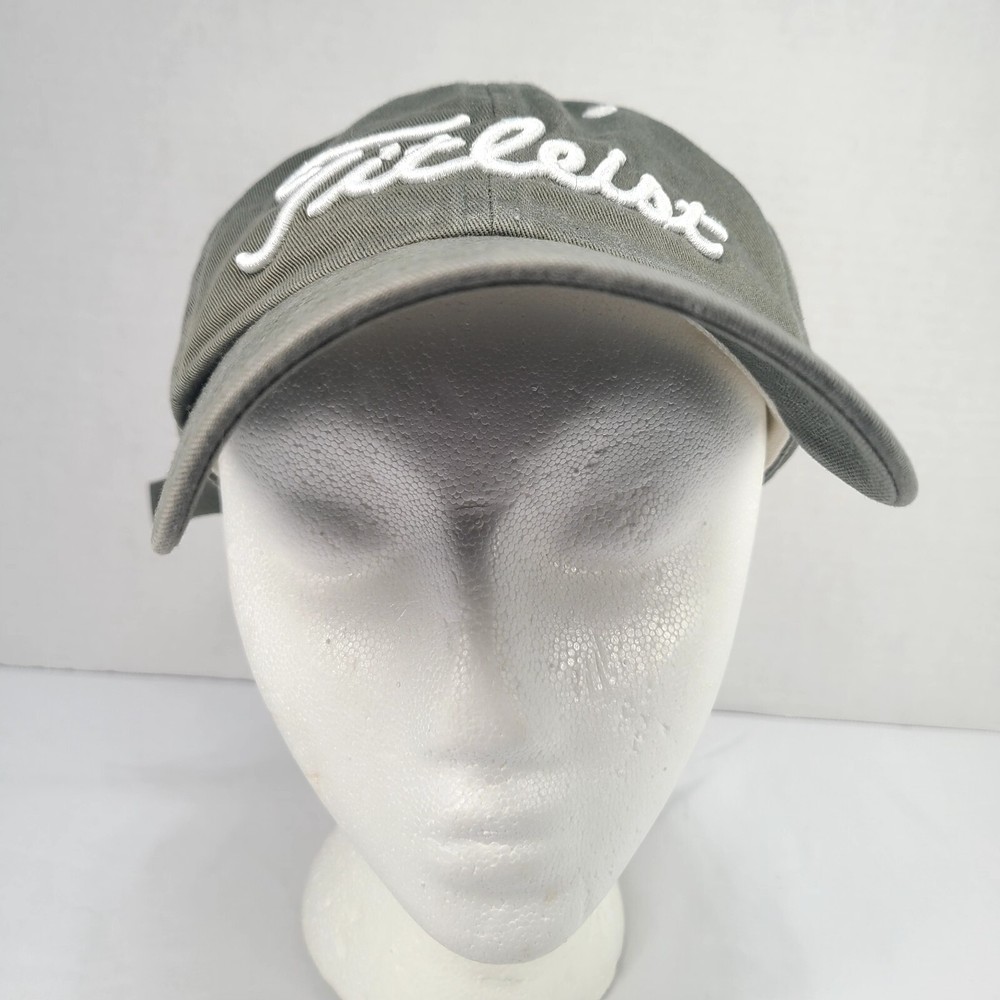 Titleist Hat Golf Strapback Cap Olive Green Relaxed-Fit Adjustable