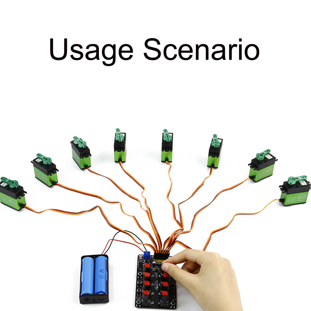 5V-8.4V 8 Channel Servo Control Module Debugging Board Rotary Knob Tester