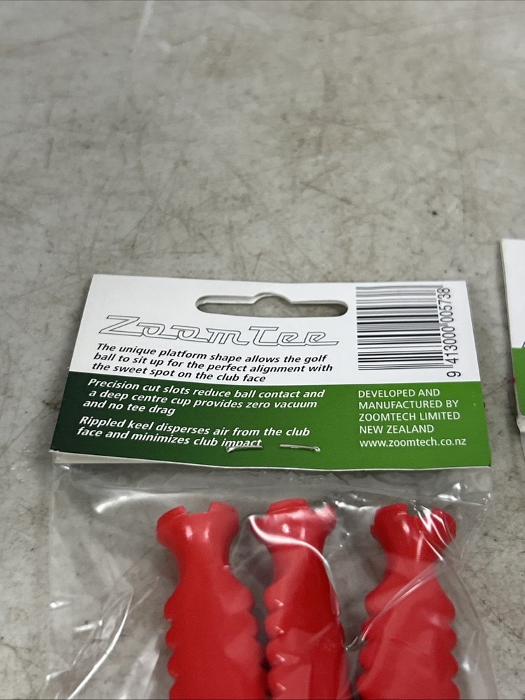 ZoomTee Golf Tee - Red 6-Pack