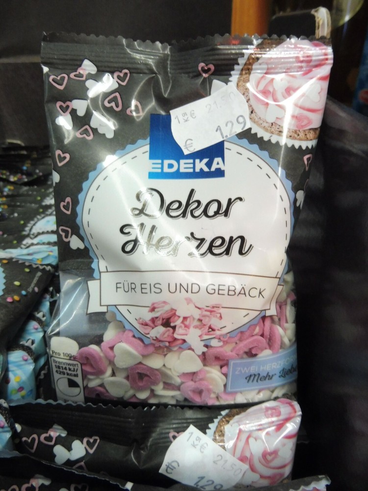 1 Pack Edeka Decor Hearts 60 Size