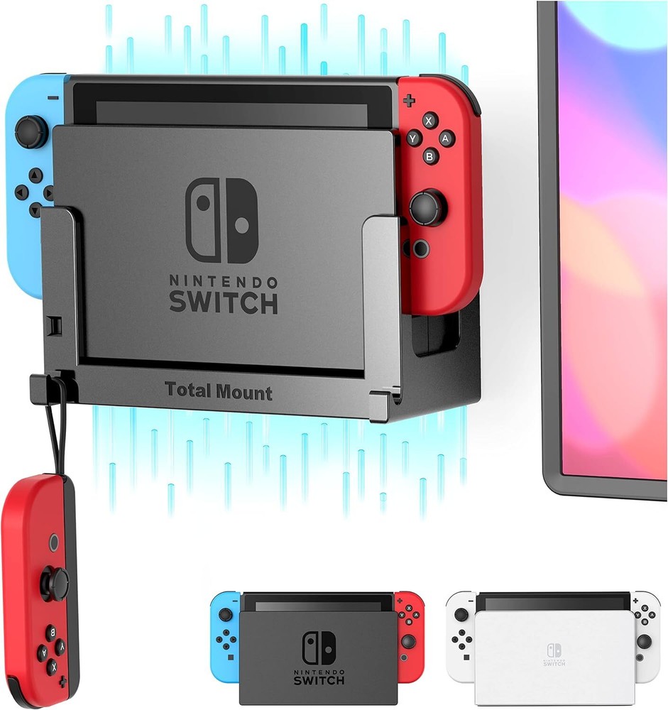 Total Mount Wall Mount For Nintendo Switch Dock Portable Device Shelf Black