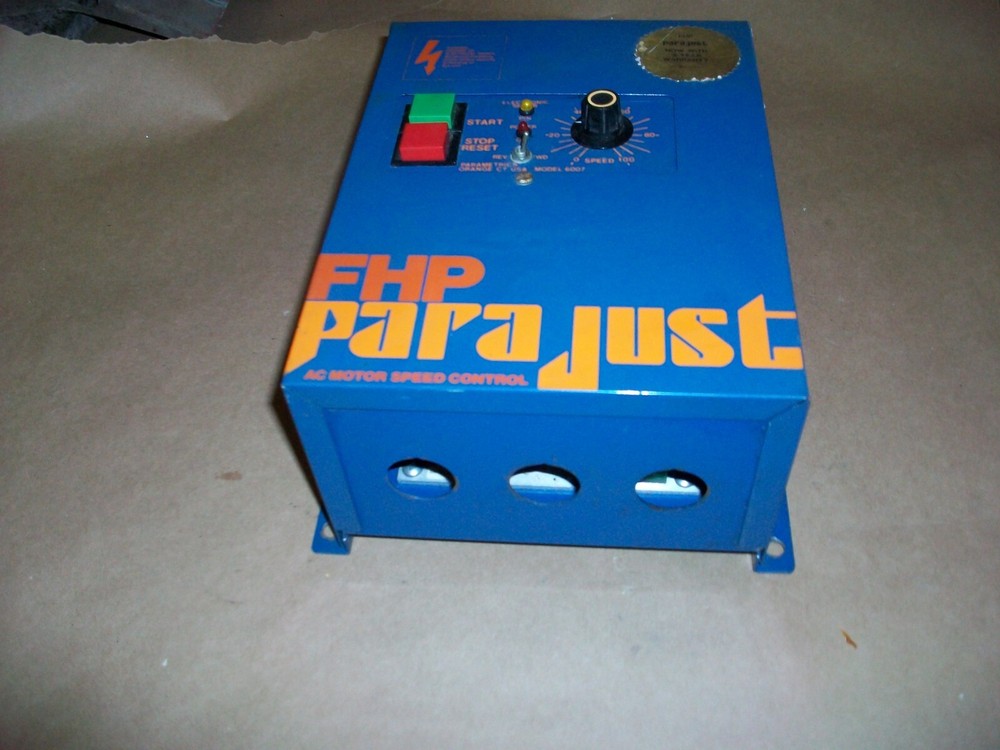 FHP Parametrics PARAJUST AC Motor Speed Control Model 6007 - 1PH INPUT 3PH OUT