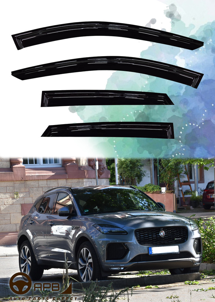 For Jaguar E-Pace 2017-2024 Deflector Window Visors Guard Vent Weather Shield