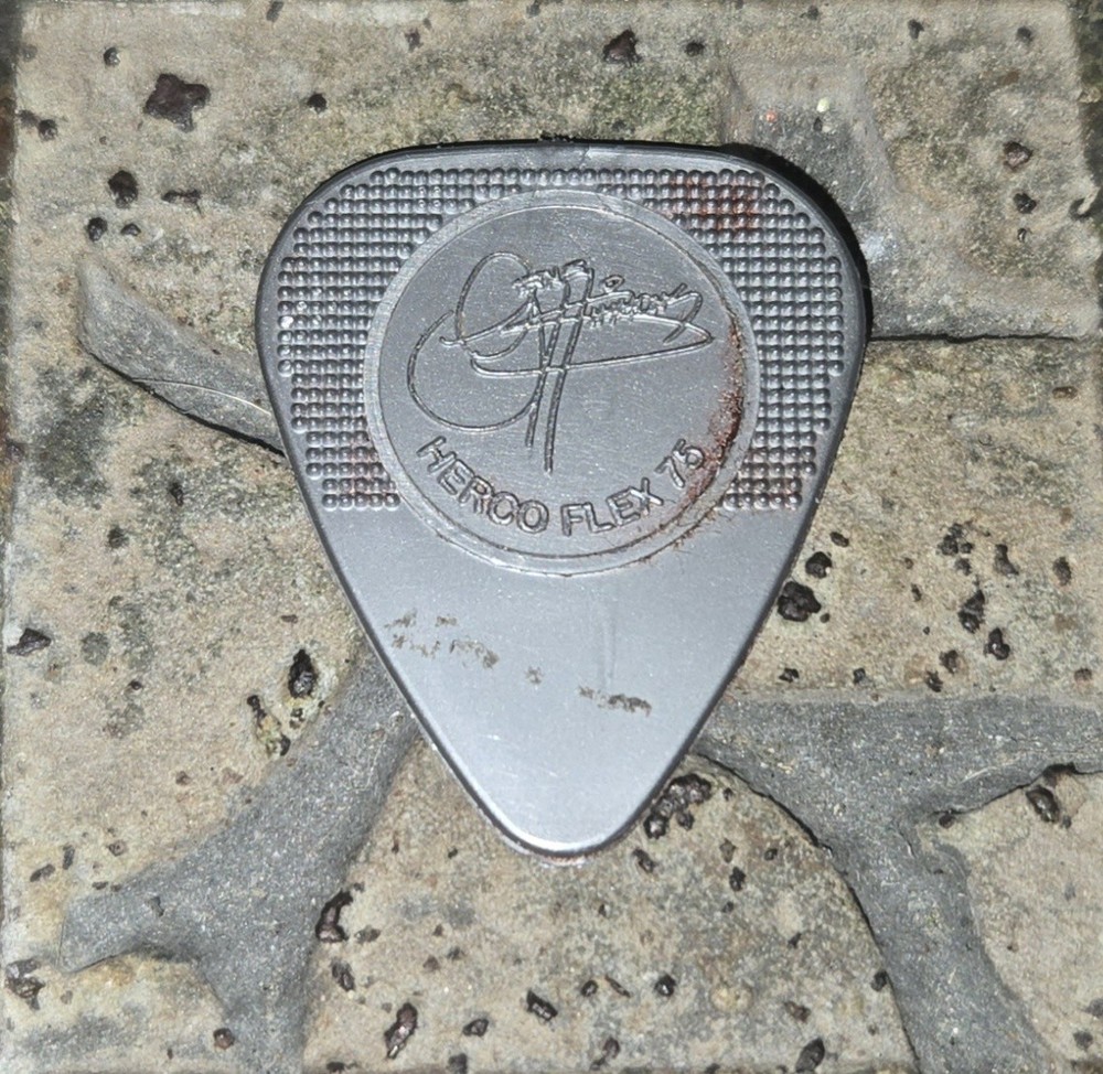 Kiss Gene Simmons Stage Used Guitar Pick With Blood Spit!