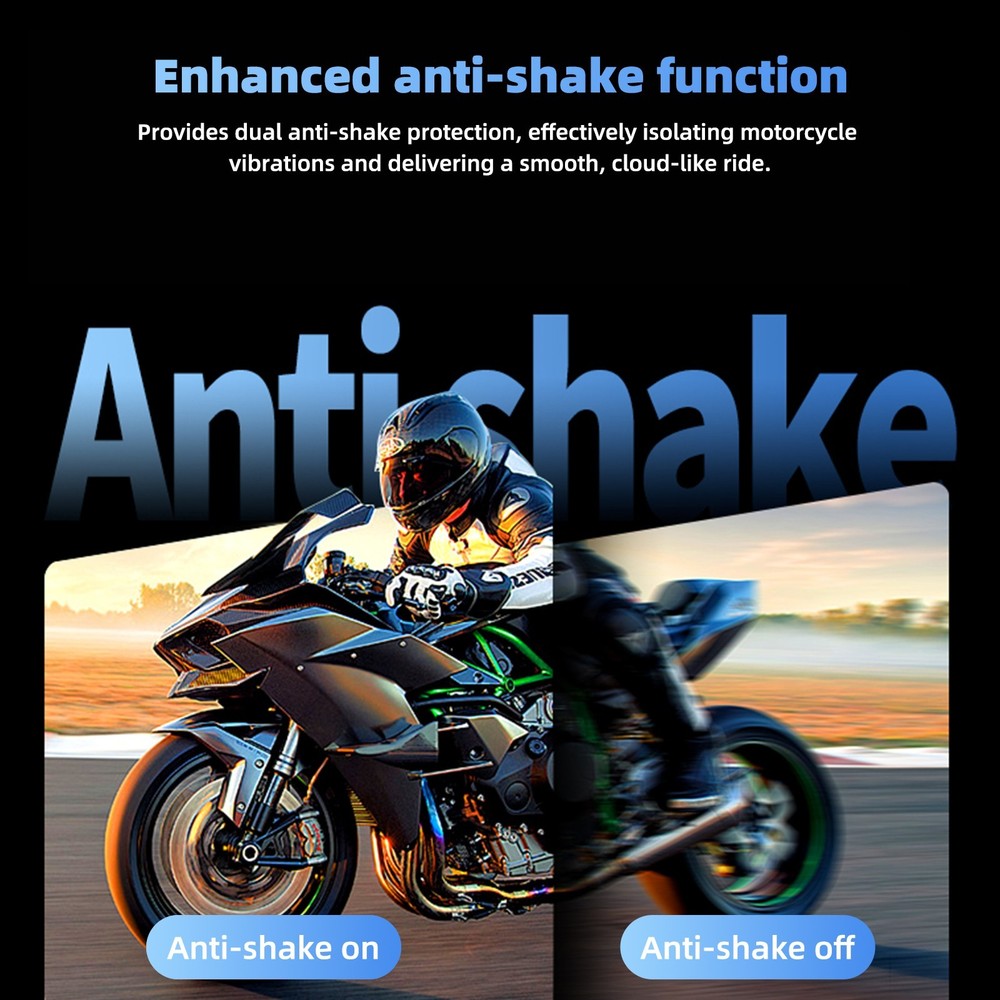 Motorcycle GPS Support Recording Dashcam 5" HD Screen Wireless Screen Mirroring