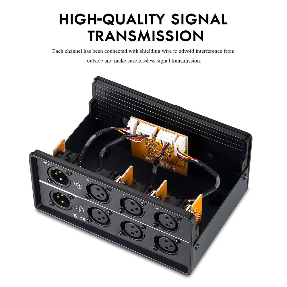 3 Way XLR Balanced Audio Switcher Box Passive Stereo Selector for Amplifiers