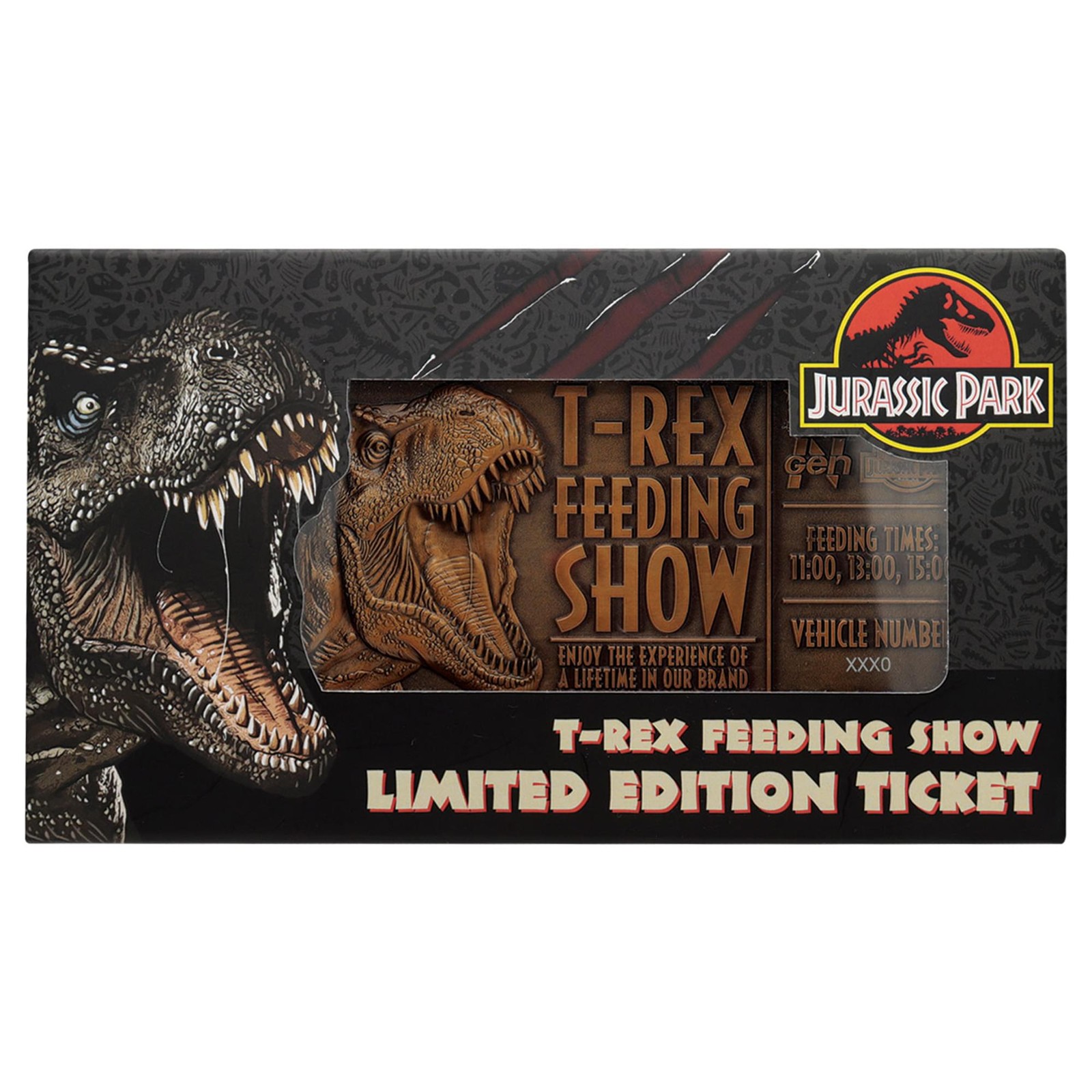 Jurassic Park Feeding Show Ticket Metal Replica